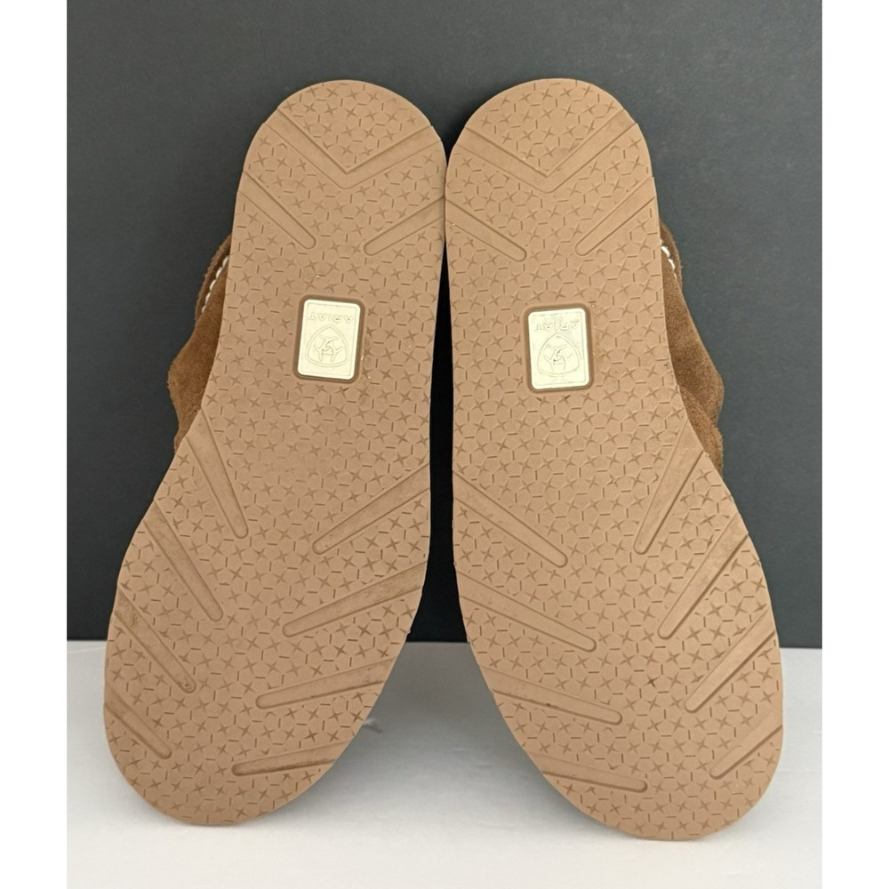 Ariat Cruiser Slip On Loafers Womens Sz 7B Yellow/Chestnut Suede Steerhead - Picture 9 of 11